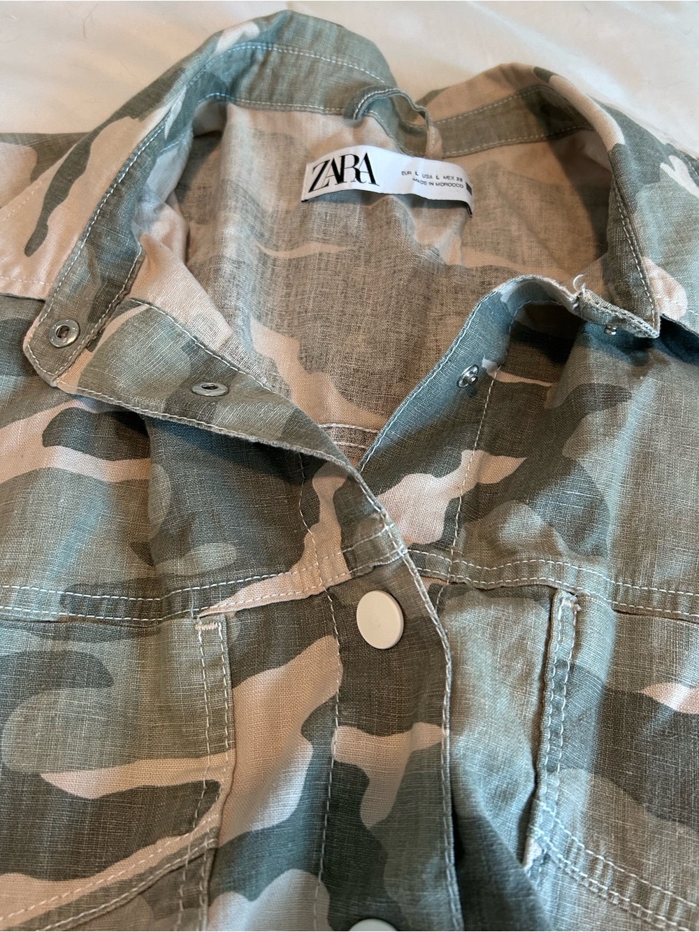 ZARA Linen Cropped Jacket - Picture 5 of 11